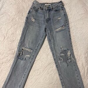 PacSun High Rise Distressed Blue Jeans